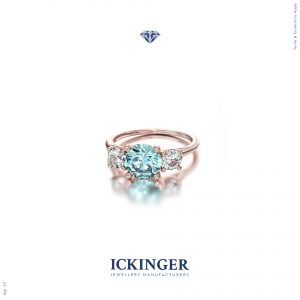 Rose Gold Aquamarine Engagement Ring