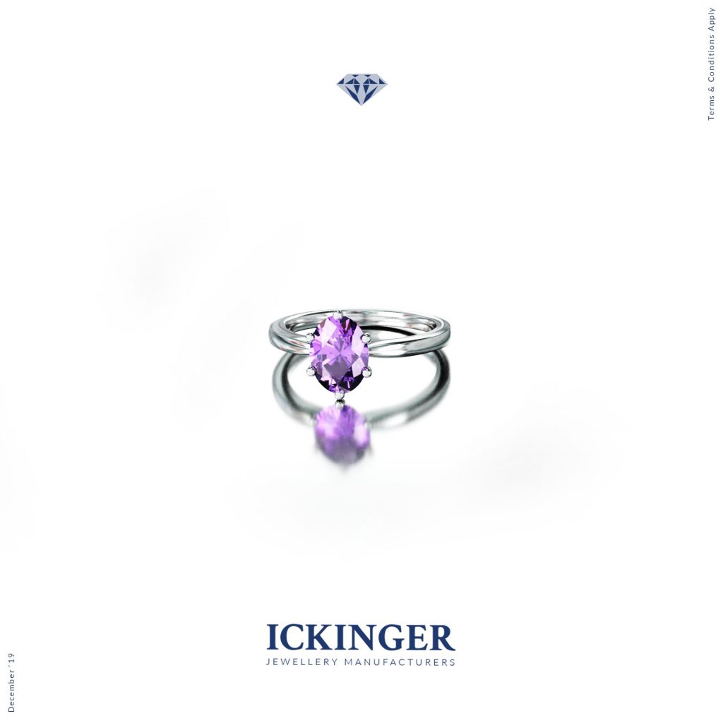 Oval Cut Amethyst Ring white gold